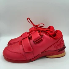 TYR TYRFORCE Elite Carbon Shoes Mens Size 8 Red Wood Heel Weightlifting