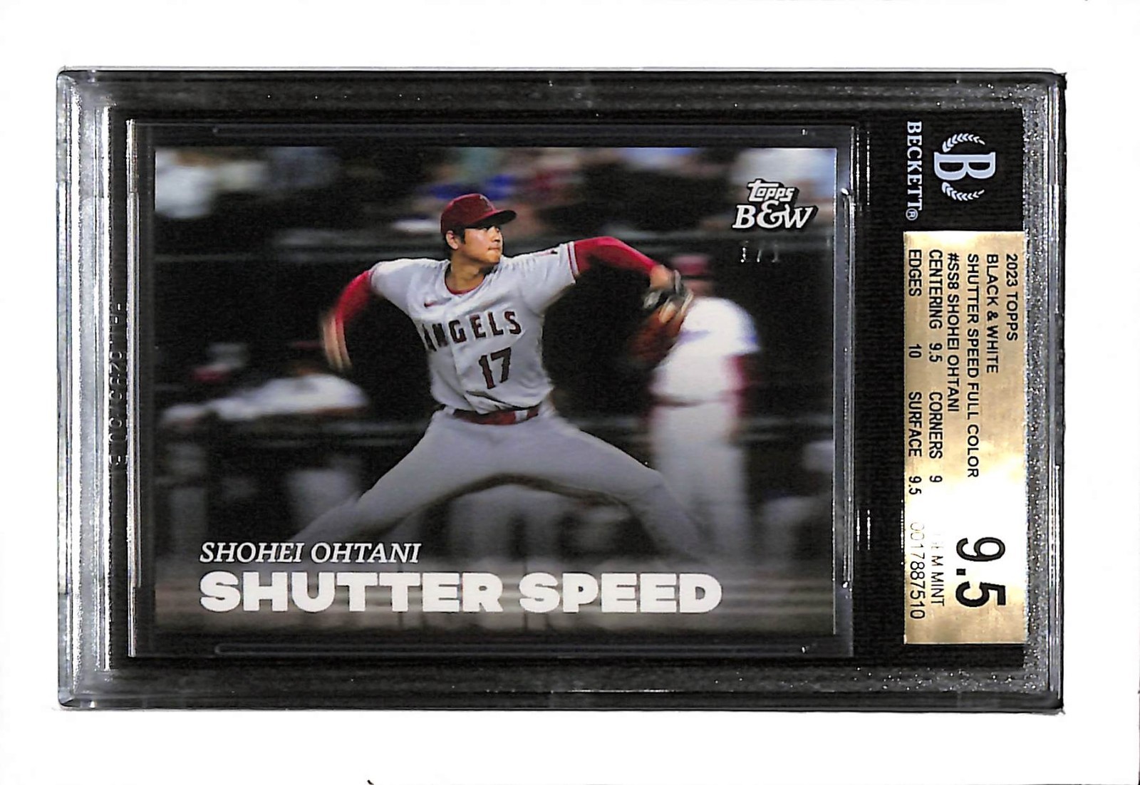 2023 TOPPS BLACK & WHITE SHUTTER SPEED SS8 SHOHEI OHTANI BGS GEM 9.5 W/10 - 1/1!