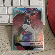 2017 Panini Prizm Bryce Harper Nationals #28 LIGHT BLUE Prizm serial # 153/299 