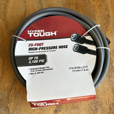 #ad Hyper Tough 25#x27; High Pressure Hose 9 16quot; Diameter Up to 3100 psi Power Washer $23.50