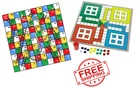 Classic Ludo Snakes Ladders Board Game Portable Travel Cardstock Kids Family Set