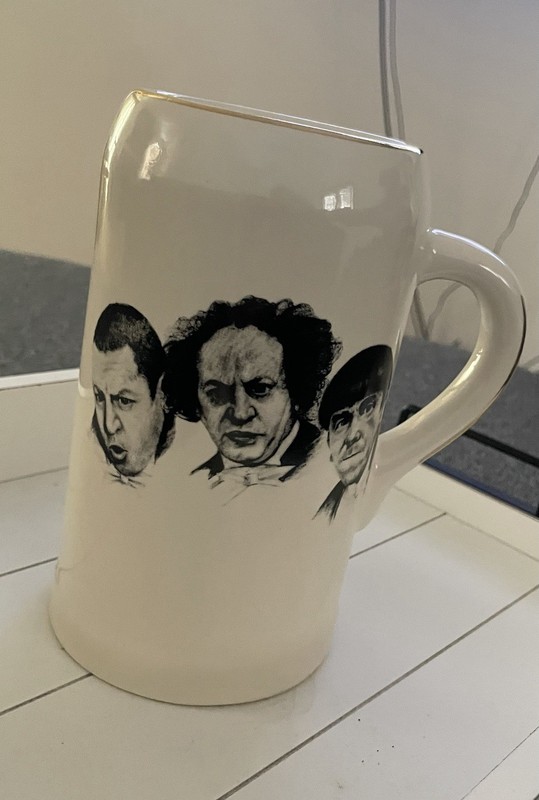 RARE Ltd Ed Three Stooges Tankard Mug Bill Markowski 1984 Stoogemania 1/500