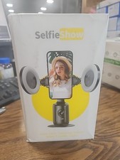 Auto Face Tracking Tripod 2 Selfie Ring Light, 360 Rotation damaged box