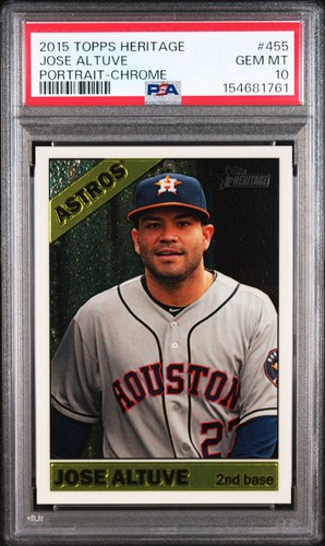 Jose Altuve 2015 Topps Heritage Chrome #455 PSA 10