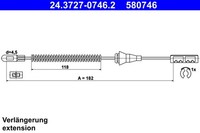 ATE 24.3727-0746.2 Kabelzug, Feststellbremse FüR Chevrolet, Opel, Vauxhall