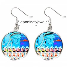 NEW YORK City Rockettes Vintage Travel Poster Art Print EARRINGS Silver Dangle
