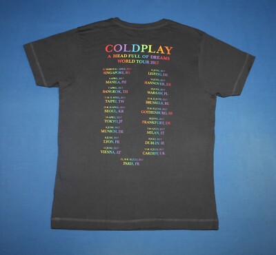Coldplay Shirt A Head Full Of Dreams World Tour 2017 Post-Britpop