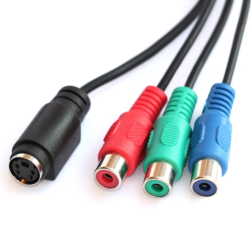 RGB/ 3 RCA Female to 7 Pin S-Video with 4 pin S-Video Female Component Cable UK - Image 2 of 4
