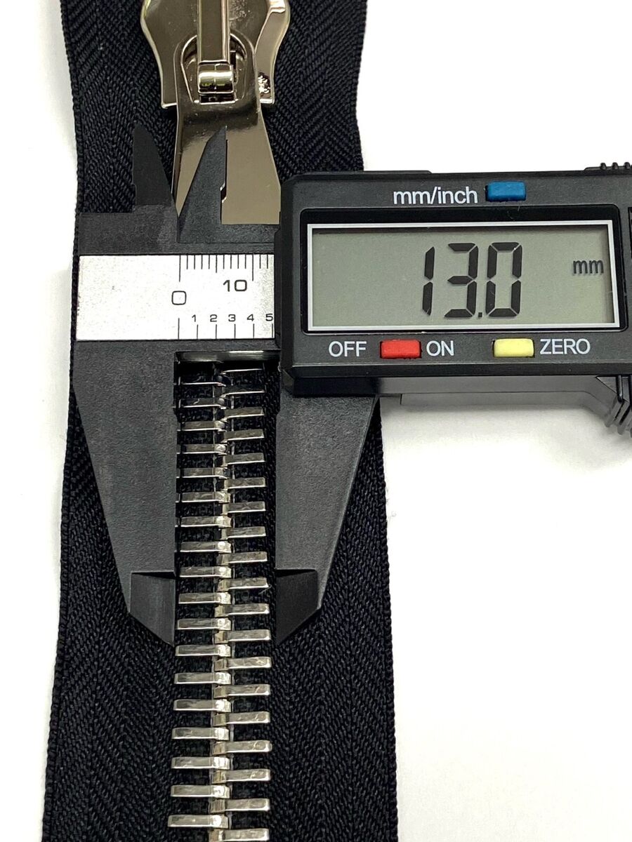 15 High Polish Large Heavy Shiny Metal Zipper Black/White 15 High Polish Large Heavy Shiny Metal Zipper Black/White