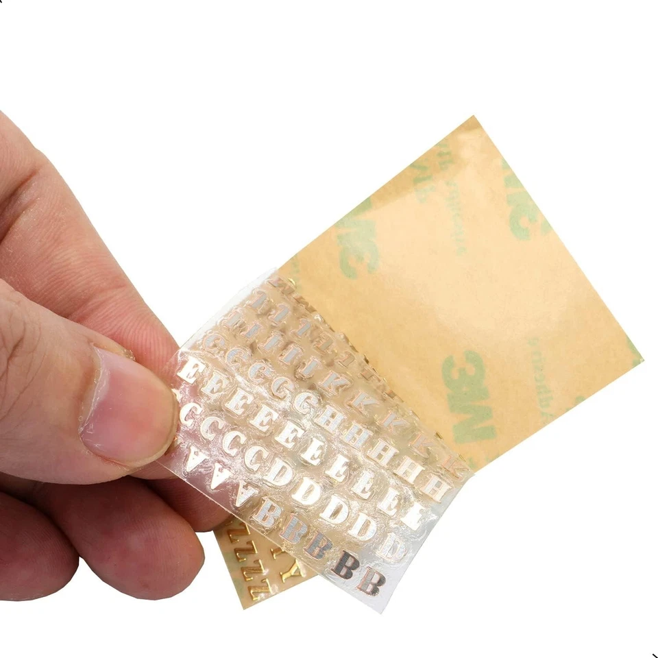 6 Sheets Small 0.12 inch Alphabet Number Stickers Mini Letters Stickers Glitt... - Image 4 of 4
