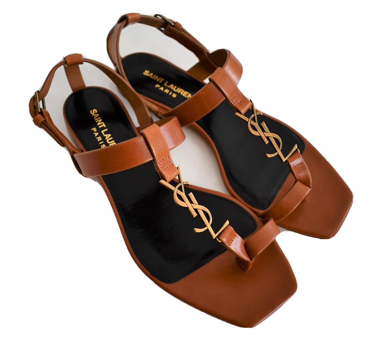 saint laurent cassandra sandals flat