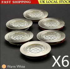 6 X 12V LED TOUCH SENSITIVE ON OFF LIGHT BOAT CARAVAN MOTORHOME BRUSHED WARM