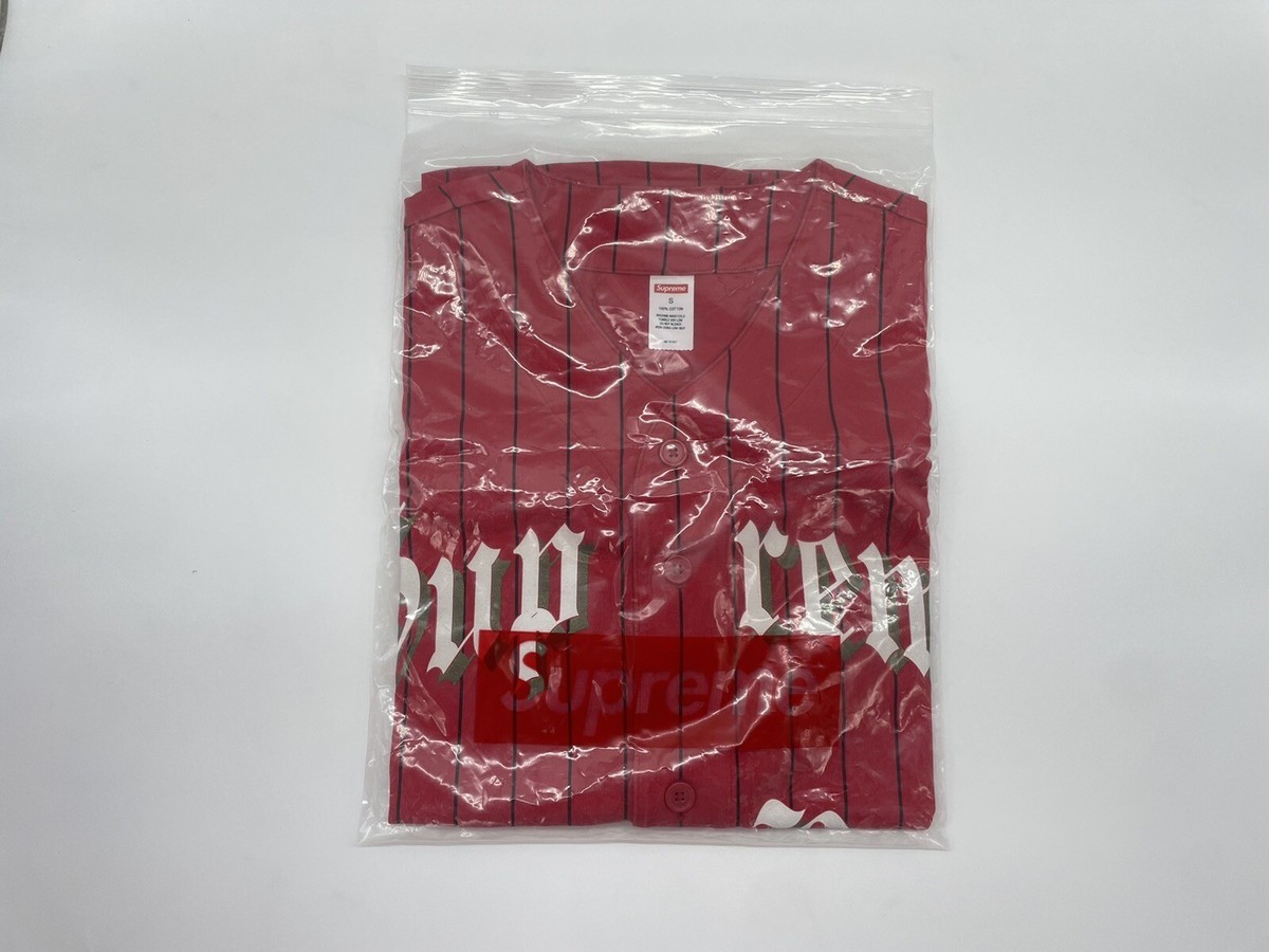 New 2019 SUPREME LOVE HATE BASEBALL JERSEY RED FW19 Size S New 2019 SUPREME LOVE HATE BASEBALL JERSEY RED FW19 Size S
