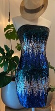 Bebe Sequin Cocktail Dress Strapless