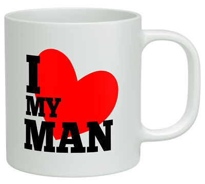 I Love my Man Weiß 10 Unzen Neuheit Geschenk Tasse Tasse