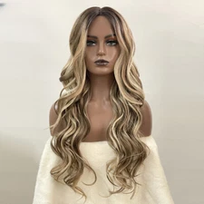 Synthetic Lace Wigs for Black Women Highlight Orange Ginger T Part Cosplay Wigs