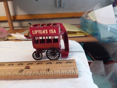 Modèle Réduit Matchbox Lesney N°12 - Bus Tiré Par Chevaux Publicitaire - Occasion En Métal - Collection Vintage