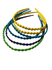 vintage 80 s Skinny Plastic Headbands lot of 6