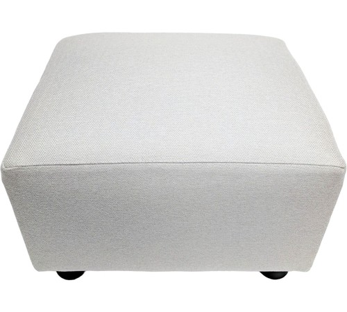 Footstool / Small Stool / Pouffe /Light Grey Herringbone linen look British Made - Picture 2 of 7