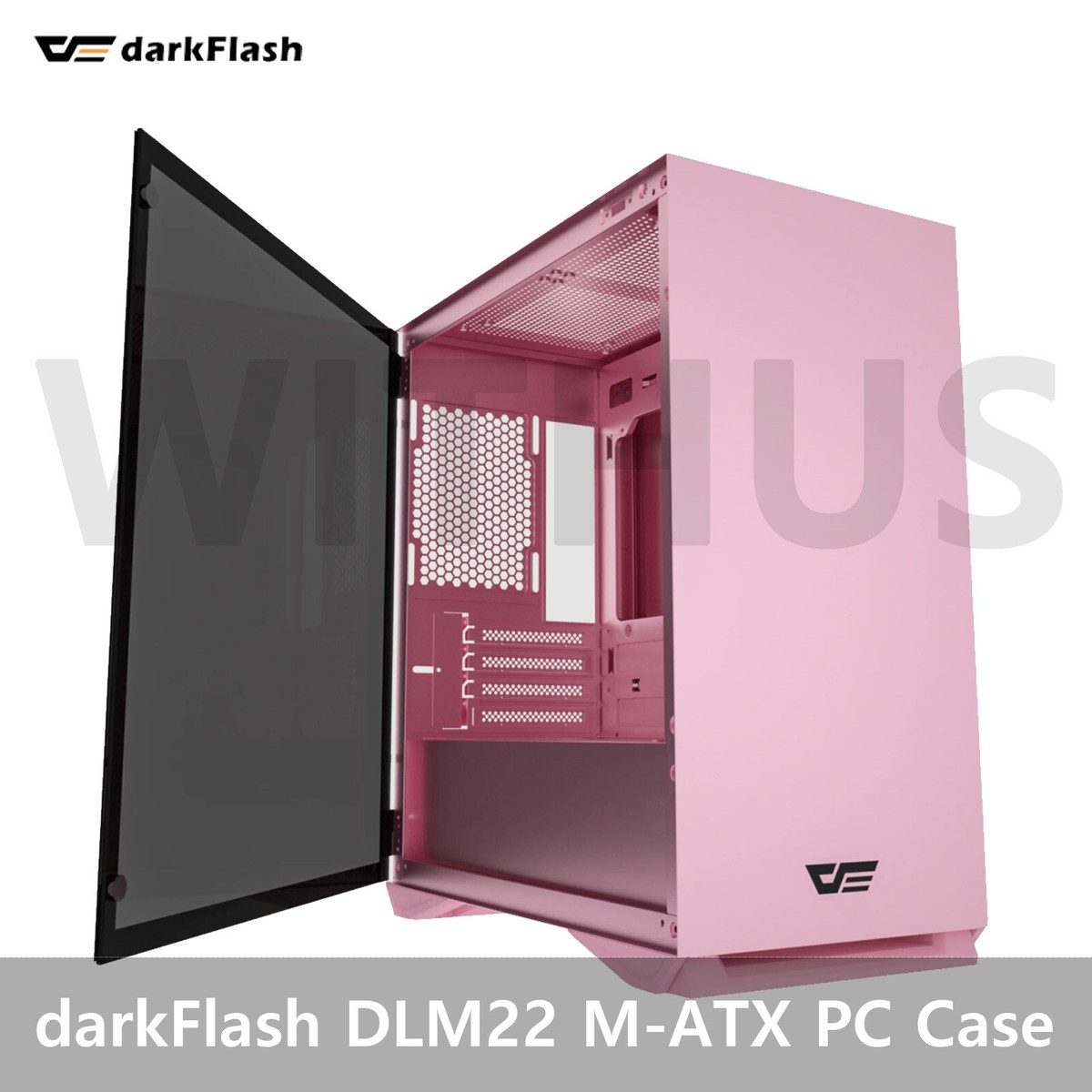 DARKFLASH V22 ピンク ATXケース 新品 レア PC darkFlash DLM22 M-ATX