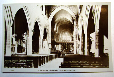 St Nicholas Cathedral RPPC New Castle Tyne UK Postcard Vintage Old Card 1518