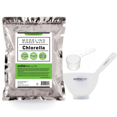 estheSKIN No.112 Chlorella Modeling Mask Powder with 3pcs Mixing Bowl Set