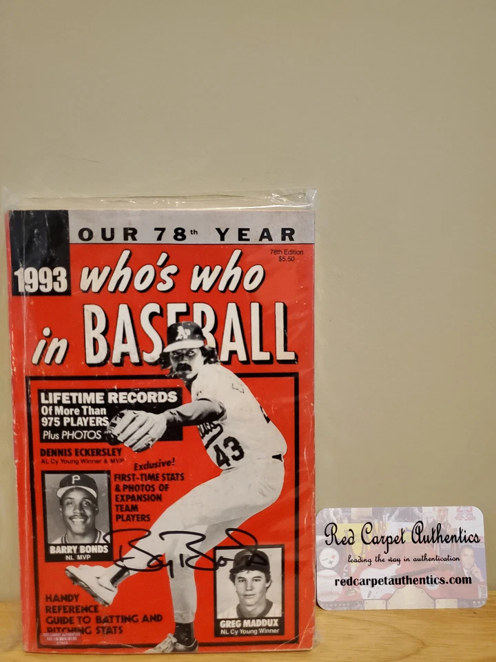 Barry Bonds Signed Autographed Who's Who in Baseball 1993 78th Edition with COA - Image 3 of 4