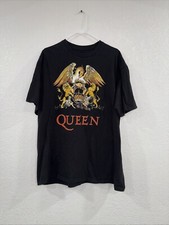 Men's Queen Short Sleeve Black Cotton T-Shirt Tag Size 2XL (XXL)