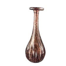 Art Glass Purple Amethyst Narrow Neck Vase Vessel With Small Bubbles Glass Vase