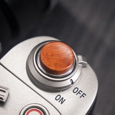 Shutter button sticker made of solid wood 11mm suitable for Nikon Sony Fuji