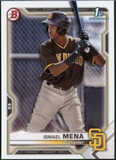 2021 Bowman Ismael Mena BP-36 San Diego Padres Bowman 1st
