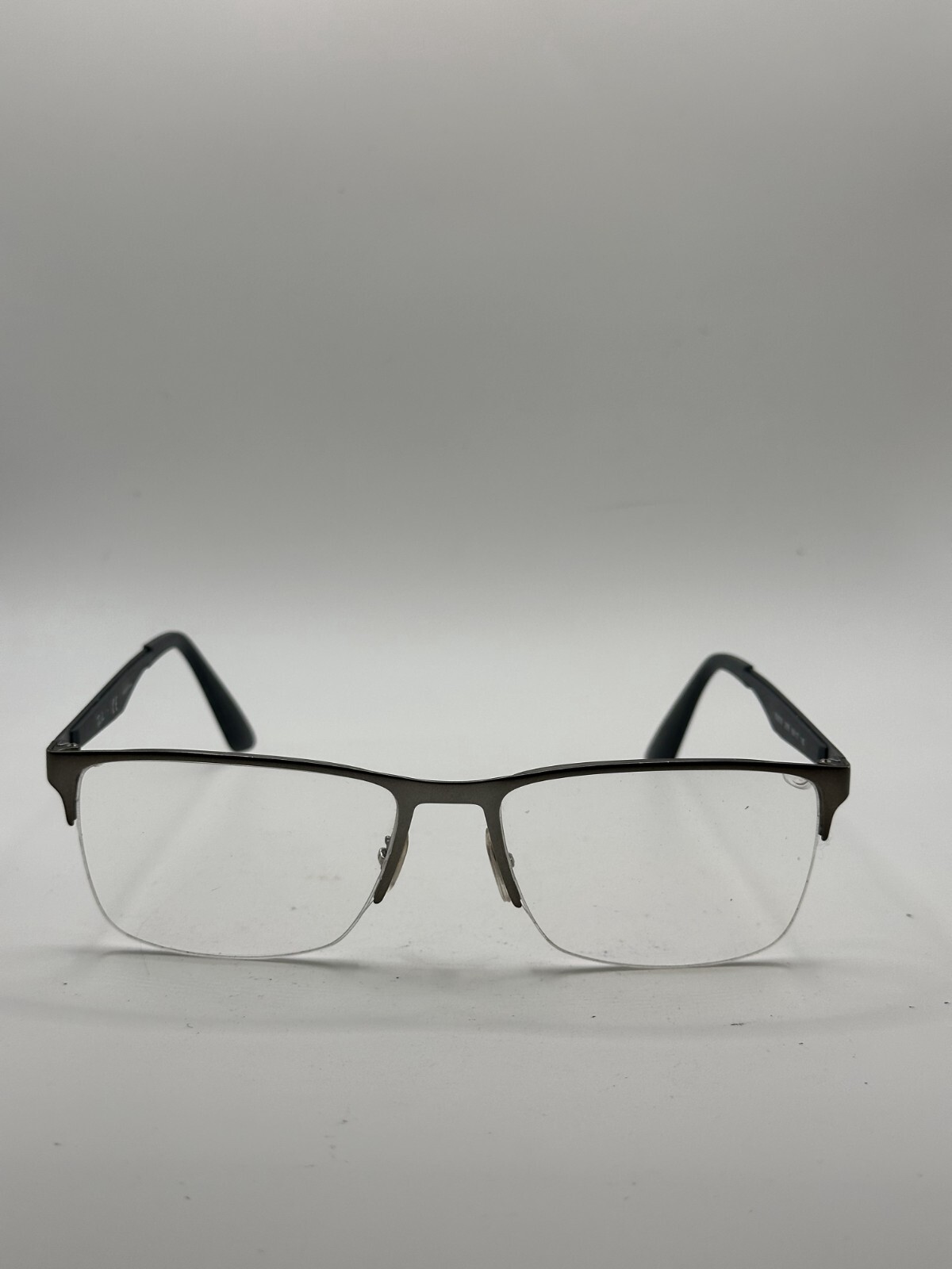 Ray-Ban RB6335 2855 Matte Gunmetal Rectangular Eyeglasses Half Rim FRAMES ONLY