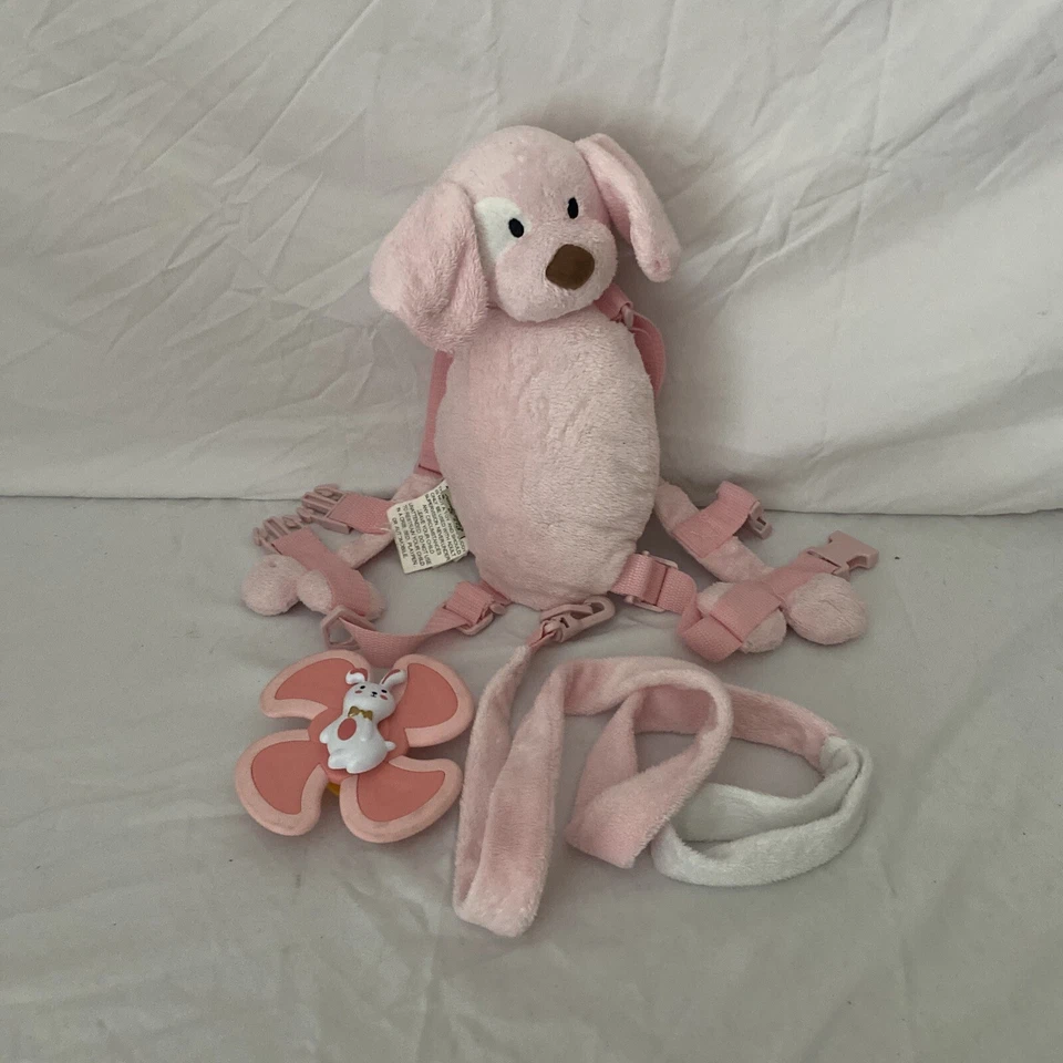 Lote de 2 Arnés Eddie Bauer 2 en 1 Seguridad Infantil Rosa Perro 12" Peluche y Juguete Foto 4 de 4