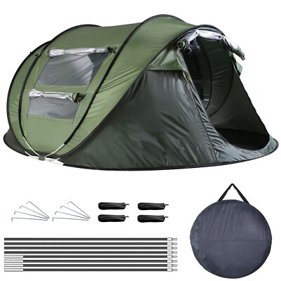 5-8 People Camping Hiking Tent Automatic Instant Pop Up Tent Outdoor Waterproof