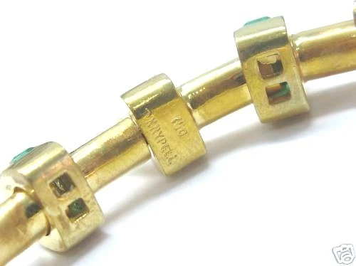 Charles Krypell Diamond Emerald 18KT Bracelet Yellow Gold — 第 3/4 张图片