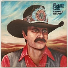 THE CHARLIE DANIELS BAND - SADDLE TRAMP - EPIC PE-34150 - VINYL LP - GATEFOLD