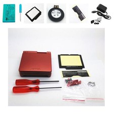 NEW GBA SP Game Boy Advance SP Replacement Housing Shell Screen Lens Red USA 