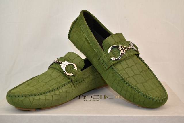 Suede Handcuff Driving Loafers 42 