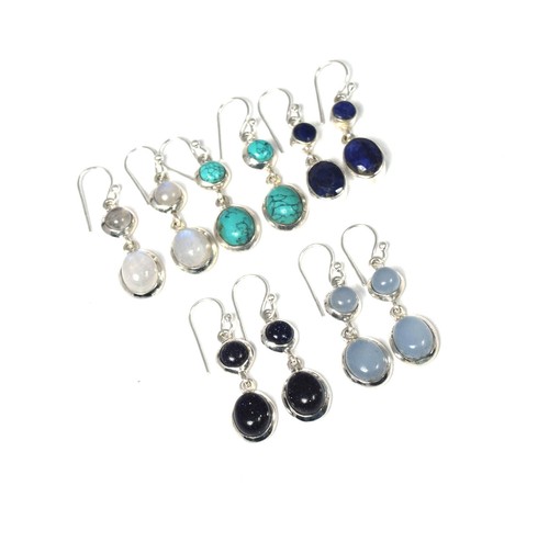Boucles D'oreilles Crochet En Argent Massif Avec Médaille - Neuf Sans Emballage - Parure Complète