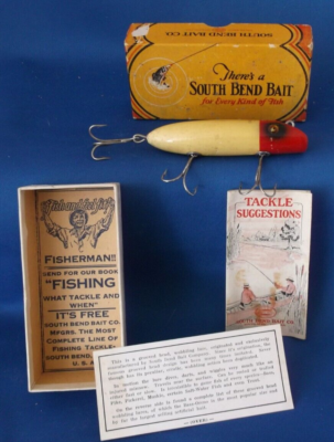 Leurres De Pêche Vintage South Bend Bass Oreno 973 – Crankbait Bois Avec Boîte Originale