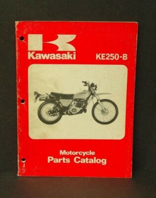 Ke2ページです。 Vintage Kawasaki KE250 B1 B2 B3 Motorcycle Parts Book List Catalog