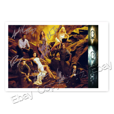 The 100 Cast Autogramm Eliza Taylor und Anderen - Autogrammfotokarte 