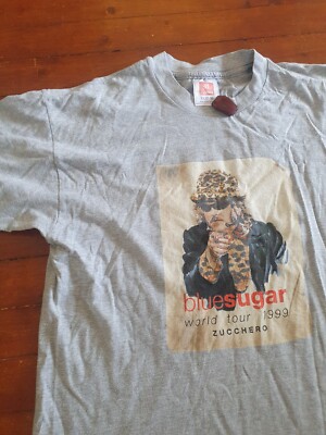 Zucchero Blue Sugar Fornaciari World Tour Vtg 1999 tee sz L