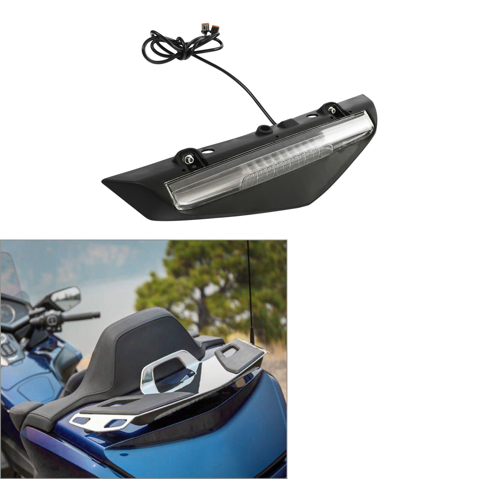 Trunk luggage Rack LED Light Clear Fit For Honda Goldwing GL1800