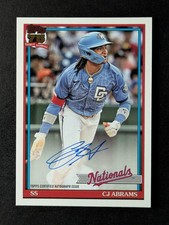 2026 Topps Baseball CJ ABRAMS Auto 1991 Washington Nationals #91A-CA