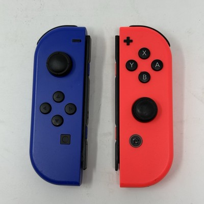 Nintendo Switch Joy Con Set Of 2 Neon Red Navy Blue Controller