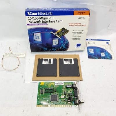 3Com EtherLink 3C905C-TX-M 10/100 PCI Ethernet Network Card Box Open Box