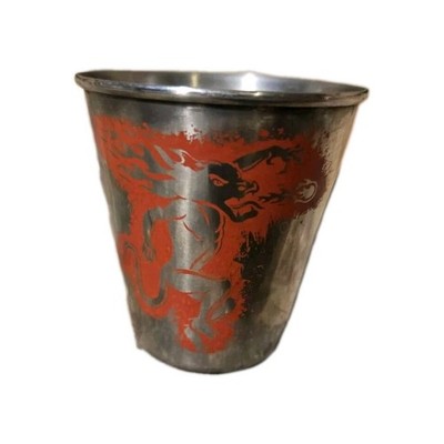 Shot Glass Fireball Cinnamon Whiskey Stainless Metal Dragon Barware