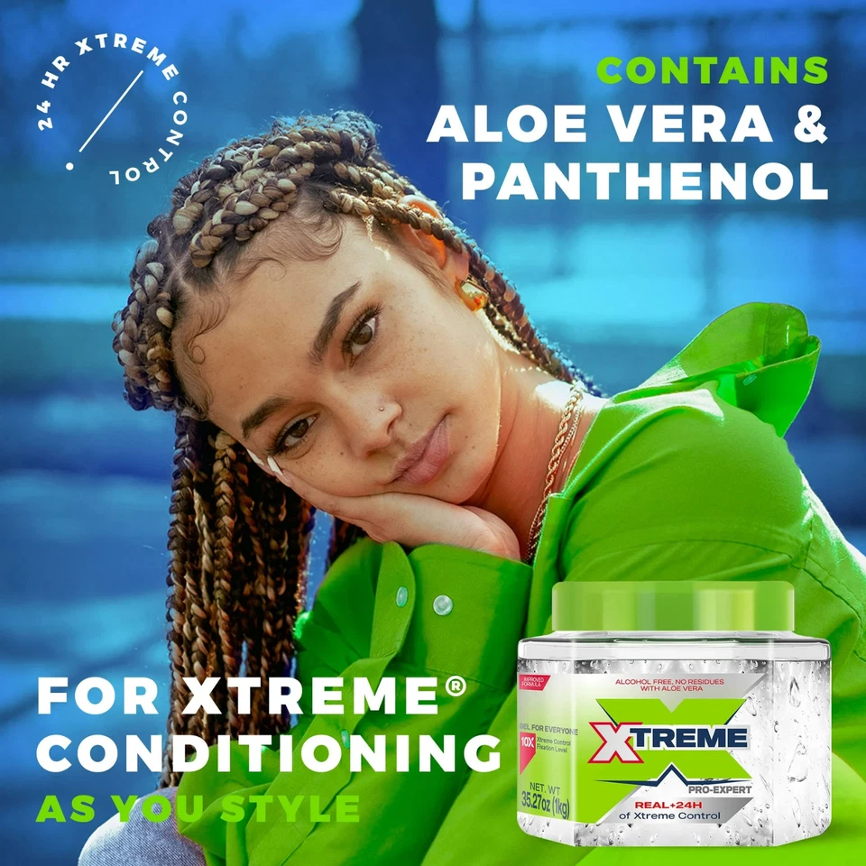 Tarro transparente de gel para cabello Xtreme Professional Extreme Hold, 35 oz Foto 4 de 4