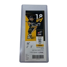Adam Johnson 1st NHL Point Milestone Game Ticket 3/31/19 Penguins Hurricanes